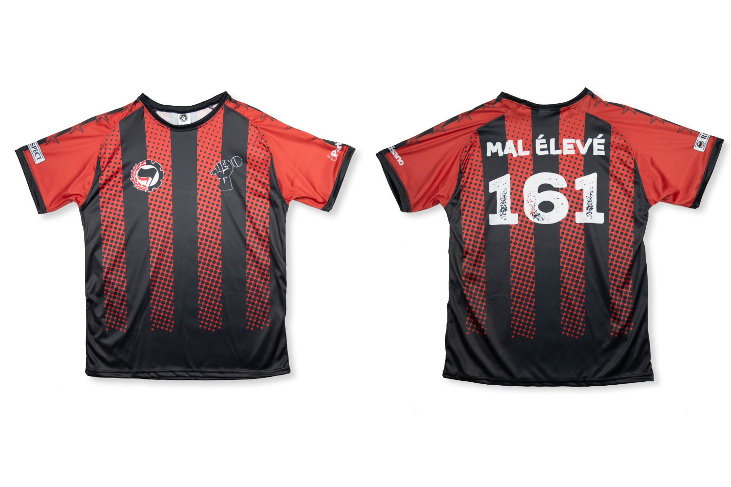  Mal Élevé 161 Trikot, Rot/Schwarz 