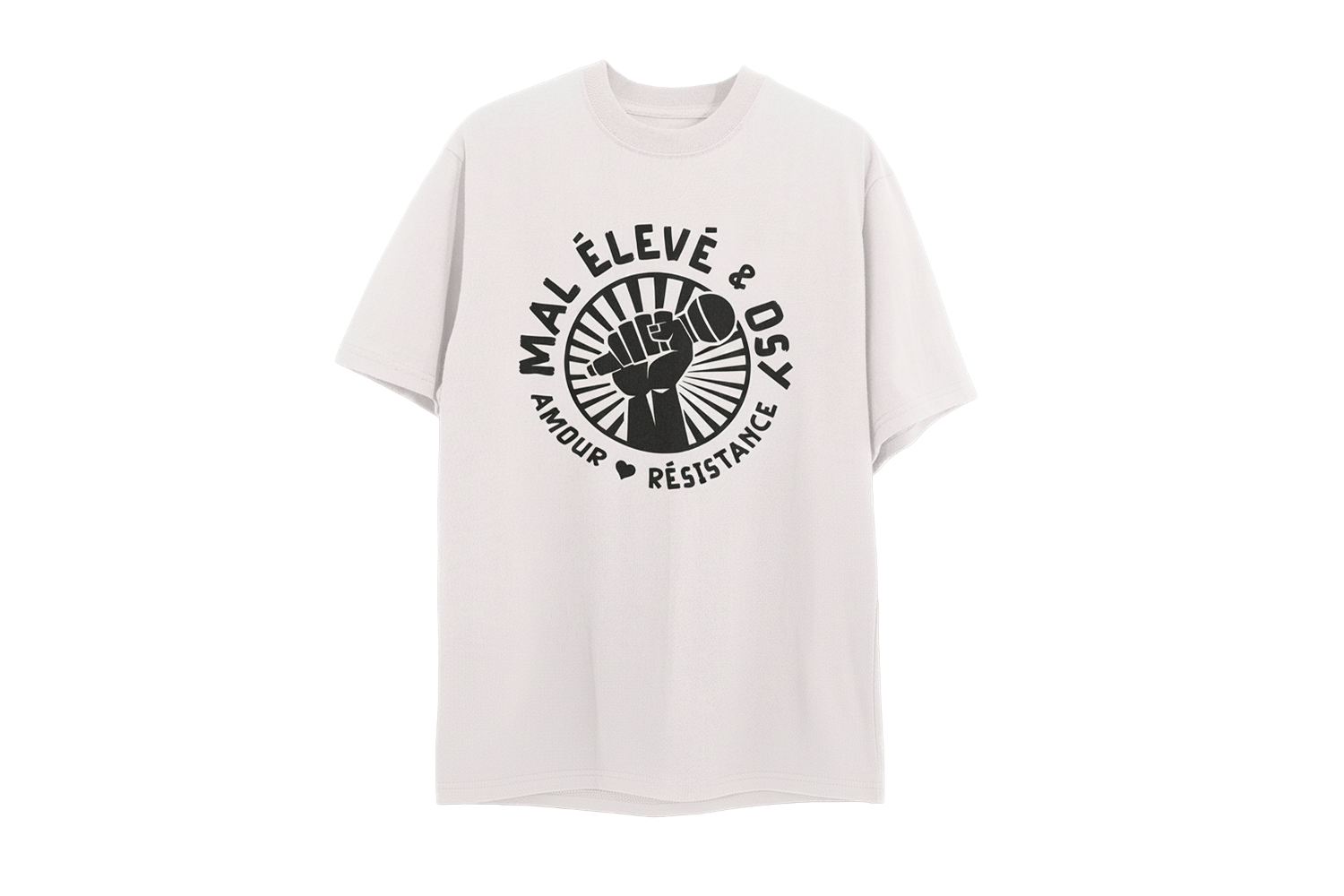  Amour/Résistance T-Shirt , Off-white 