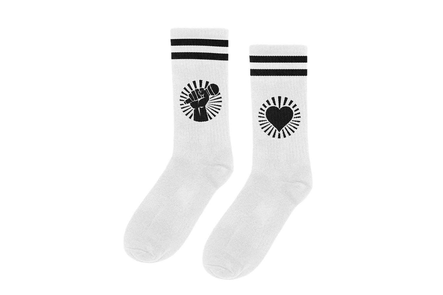  Amour/Résistance Socken, Weiß / One Size 